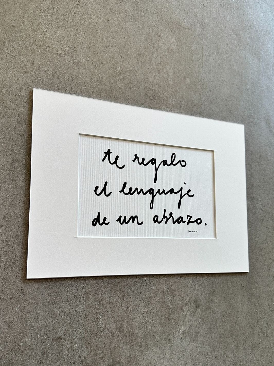 Te regalo el lenguaje de un abrazo. Calite Interiorismo 