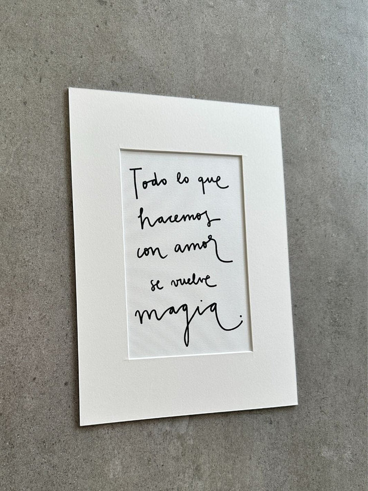 Todo lo que hacemos con amor se vuelve magia. Calite Interiorismo 