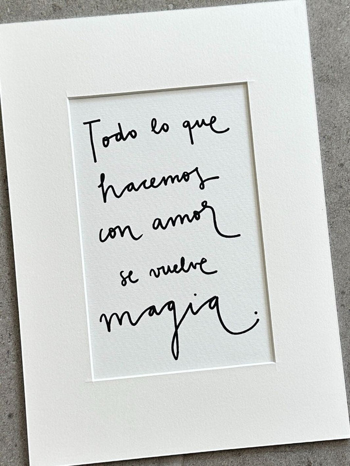 Todo lo que hacemos con amor se vuelve magia. Calite Interiorismo 