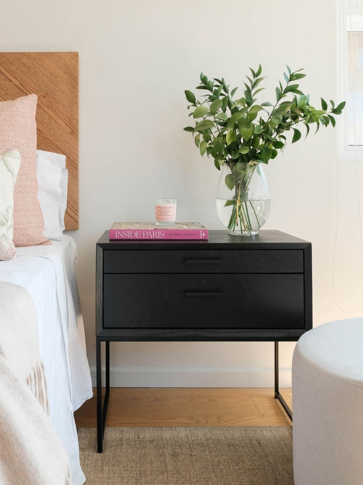 Velador Burgos Negro Entrega Inmediata Calite Interiorismo 